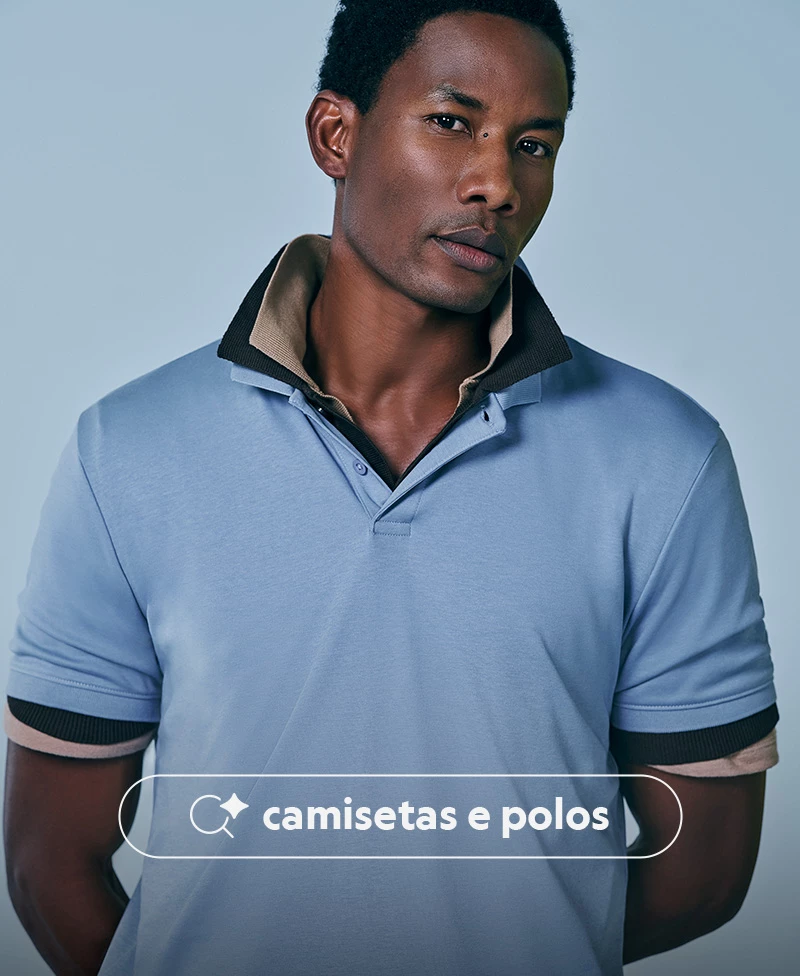 confira seleção de camisetas e polos